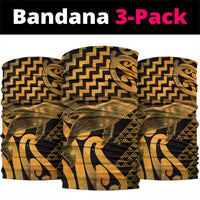 Humpback Whale Matariki New Zealand Neck Gaiter NZ Maori Paikea Poutama Luxury Gold LT14 package One Size: 25*50cm Gold - Polynesian Pride