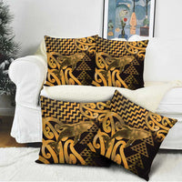 Humpback Whale Matariki New Zealand Pillow Cover NZ Maori Paikea Poutama Luxury Gold LT14 - Polynesian Pride