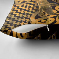 Humpback Whale Matariki New Zealand Pillow Cover NZ Maori Paikea Poutama Luxury Gold LT14 - Polynesian Pride