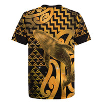 Humpback Whale Matariki New Zealand Rugby Jersey NZ Maori Paikea Poutama Luxury Gold LT14 - Polynesian Pride