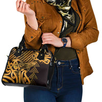 Humpback Whale Matariki New Zealand Shoulder Handbag NZ Maori Paikea Poutama Luxury Gold LT14 - Polynesian Pride