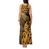 Humpback Whale Matariki New Zealand Tank Maxi Dress NZ Maori Paikea Poutama Luxury Gold LT14 - Polynesian Pride