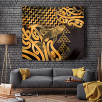 Humpback Whale Matariki New Zealand Tapestry NZ Maori Paikea Poutama Luxury Gold LT14 Gold - Polynesian Pride