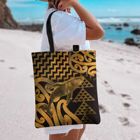 Humpback Whale Matariki New Zealand Tote Bag NZ Maori Paikea Poutama Luxury Gold LT14 - Polynesian Pride