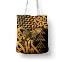 Humpback Whale Matariki New Zealand Tote Bag NZ Maori Paikea Poutama Luxury Gold LT14 - Polynesian Pride