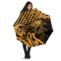 Humpback Whale Matariki New Zealand Umbrella NZ Maori Paikea Poutama Luxury Gold LT14 - Polynesian Pride