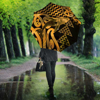 Humpback Whale Matariki New Zealand Umbrella NZ Maori Paikea Poutama Luxury Gold LT14 - Polynesian Pride
