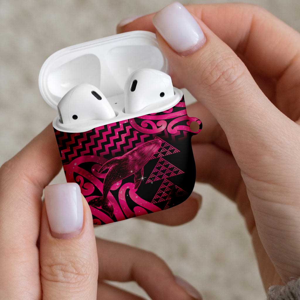 Humpback Whale Matariki New Zealand AirPods Case NZ Maori Paikea Poutama Luxury Pink LT14 - Polynesian Pride