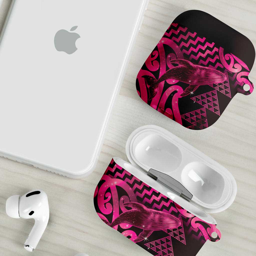 Humpback Whale Matariki New Zealand AirPods Case NZ Maori Paikea Poutama Luxury Pink LT14 - Polynesian Pride