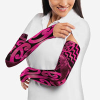 Humpback Whale Matariki New Zealand Arm Sleeves NZ Maori Paikea Poutama Luxury Pink LT14 - Polynesian Pride