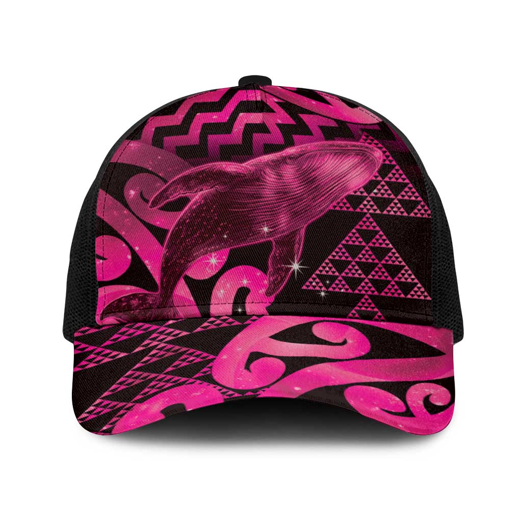 Humpback Whale Matariki New Zealand Baseball Net Cap NZ Maori Paikea Poutama Luxury Pink