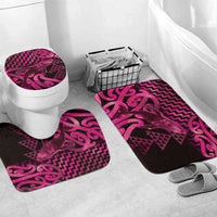 Humpback Whale Matariki New Zealand Bathroom Set NZ Maori Paikea Poutama Luxury Pink LT14 Mat Set Only (3 pcs) One Size Pink - Polynesian Pride