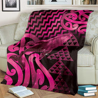 Humpback Whale Matariki New Zealand Blanket NZ Maori Paikea Poutama Luxury Pink