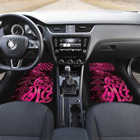 Humpback Whale Matariki New Zealand Car Mats NZ Maori Paikea Poutama Luxury Pink LT14 Set 2pcs - Front Pink - Polynesian Pride