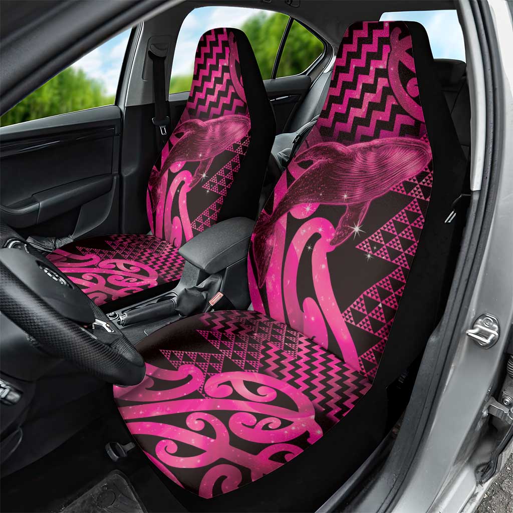 Humpback Whale Matariki New Zealand Car Seat Cover NZ Maori Paikea Poutama Luxury Pink LT14 - Polynesian Pride