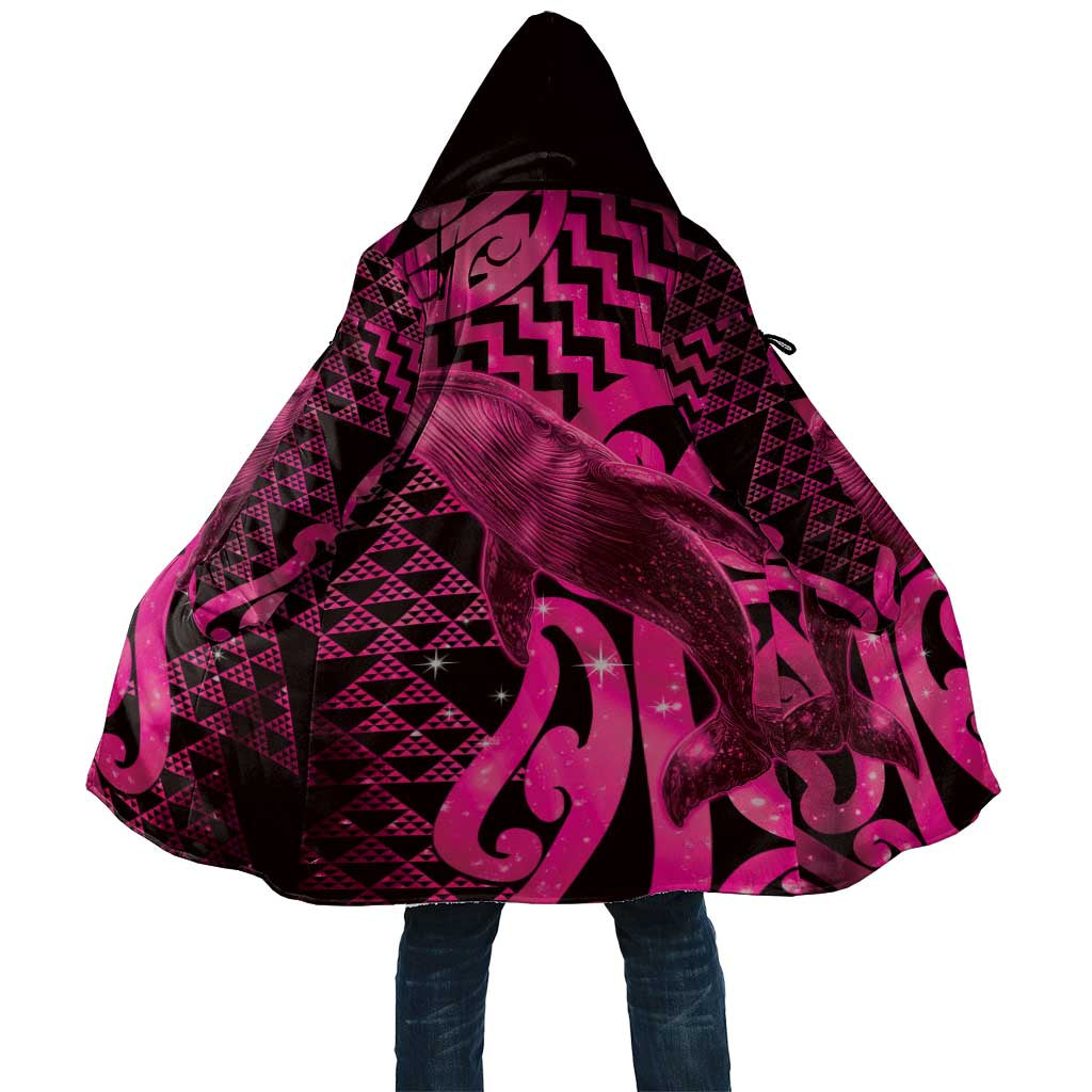 Humpback Whale Matariki New Zealand Cloak NZ Maori Paikea Poutama Luxury Pink LT14 Unisex Pink - Polynesian Pride