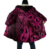 Humpback Whale Matariki New Zealand Cloak NZ Maori Paikea Poutama Luxury Pink LT14 - Polynesian Pride