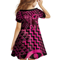 Humpback Whale Matariki New Zealand Family Matching Summer Maxi Dress and Hawaiian Shirt NZ Maori Paikea Poutama Luxury Pink LT14 - Polynesian Pride
