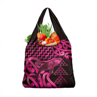 Humpback Whale Matariki New Zealand Grocery Bag NZ Maori Paikea Poutama Luxury Pink LT14 1-pack One Size Pink - Polynesian Pride