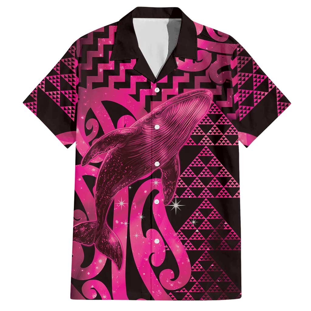 Humpback Whale Matariki New Zealand Hawaiian Shirt NZ Maori Paikea Poutama Luxury Pink LT14 Pink - Polynesian Pride