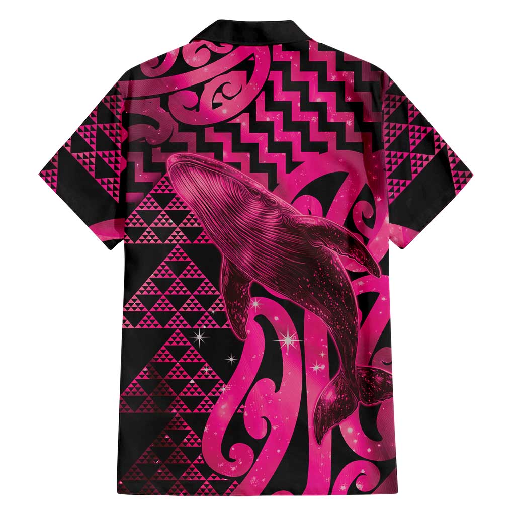 Humpback Whale Matariki New Zealand Hawaiian Shirt NZ Maori Paikea Poutama Luxury Pink LT14 - Polynesian Pride