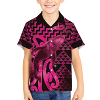 Humpback Whale Matariki New Zealand Hawaiian Shirt NZ Maori Paikea Poutama Luxury Pink LT14 - Polynesian Pride