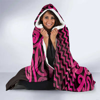 Humpback Whale Matariki New Zealand Hooded Blanket NZ Maori Paikea Poutama Luxury Pink LT14 - Polynesian Pride