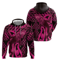 Humpback Whale Matariki New Zealand Hoodie NZ Maori Paikea Poutama Luxury Pink LT14 - Polynesian Pride