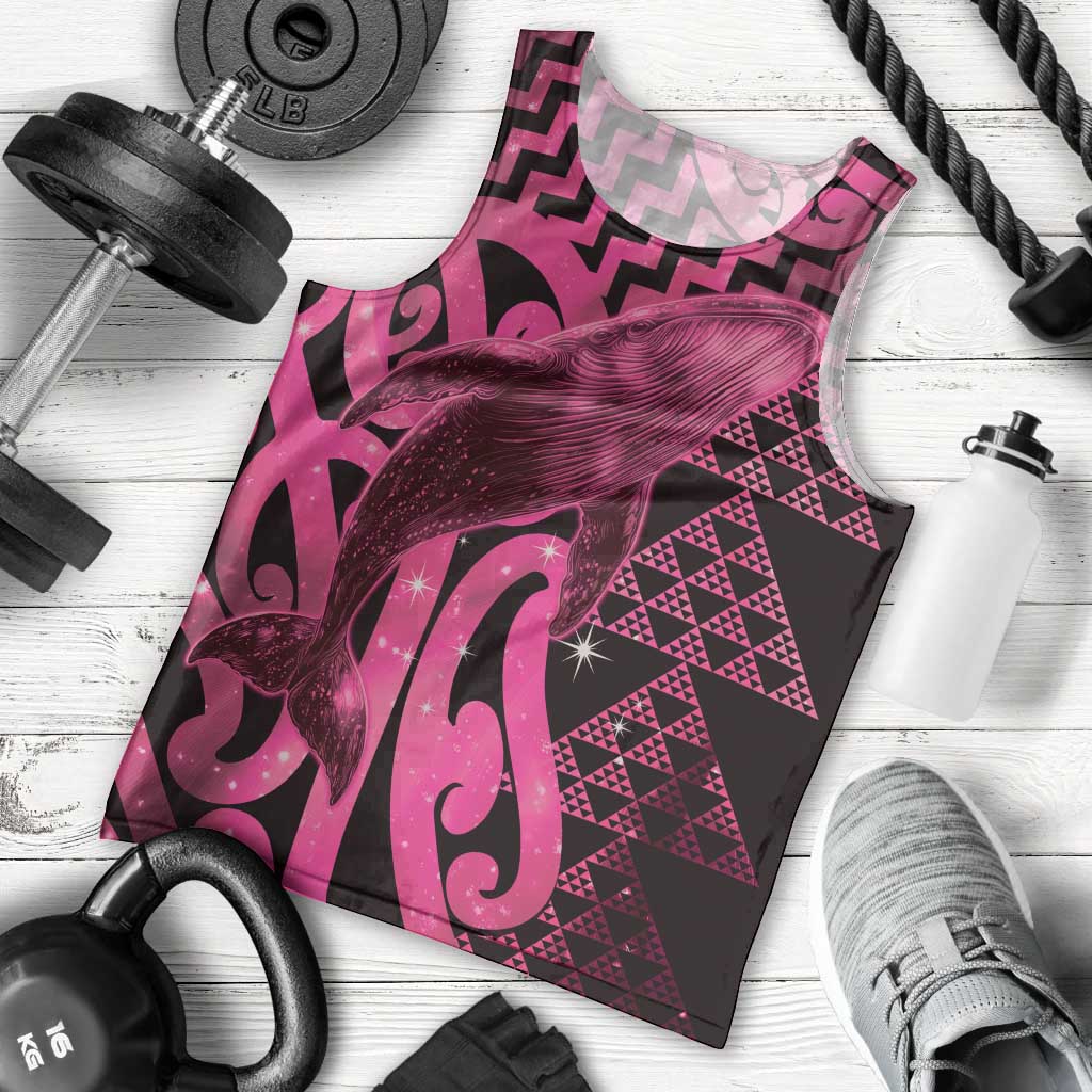 Humpback Whale Matariki New Zealand Men Tank Top NZ Maori Paikea Poutama Luxury Pink LT14 - Polynesian Pride
