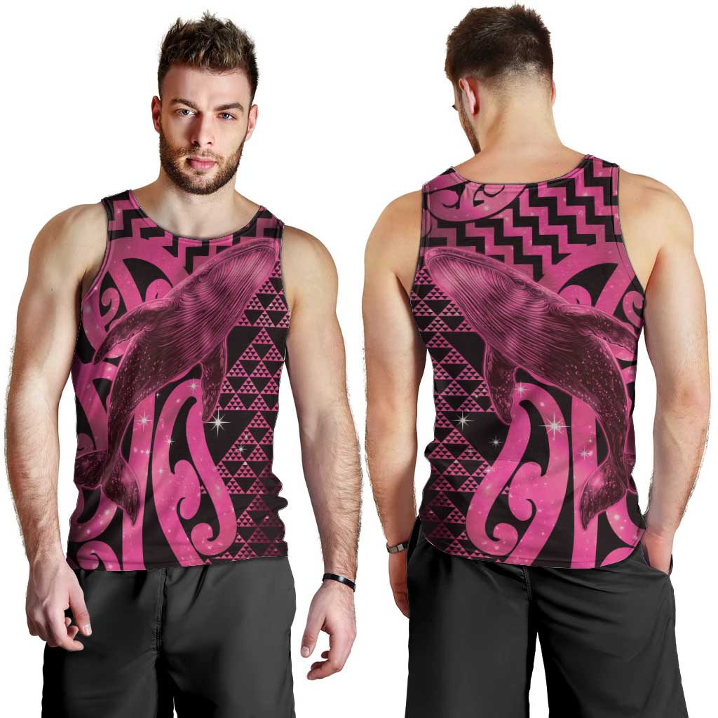 Humpback Whale Matariki New Zealand Men Tank Top NZ Maori Paikea Poutama Luxury Pink LT14 - Polynesian Pride