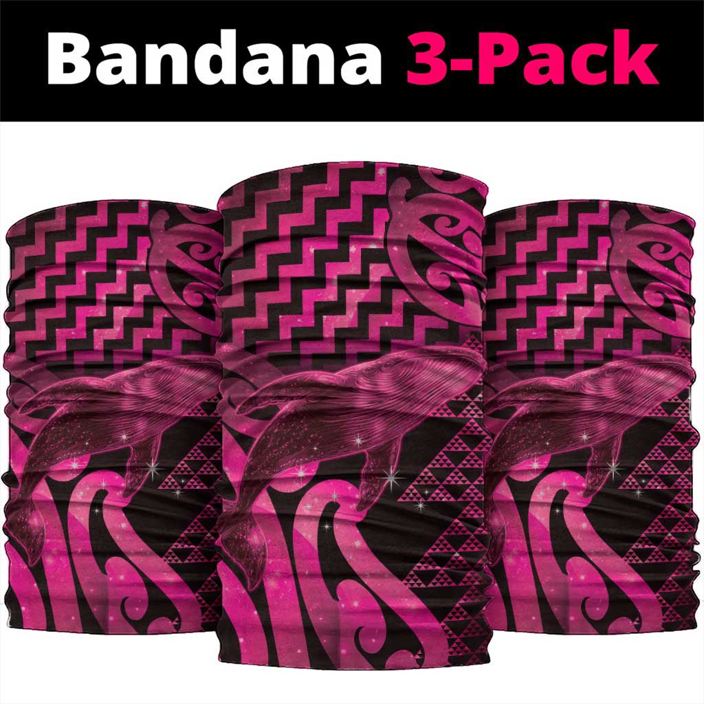 Humpback Whale Matariki New Zealand Neck Gaiter NZ Maori Paikea Poutama Luxury Pink LT14 package One Size: 25*50cm Pink - Polynesian Pride