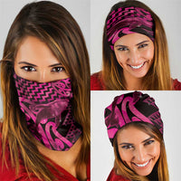 Humpback Whale Matariki New Zealand Neck Gaiter NZ Maori Paikea Poutama Luxury Pink LT14 - Polynesian Pride