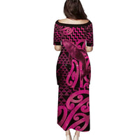 Humpback Whale Matariki New Zealand Puletasi NZ Maori Paikea Poutama Luxury Pink LT14 - Polynesian Pride