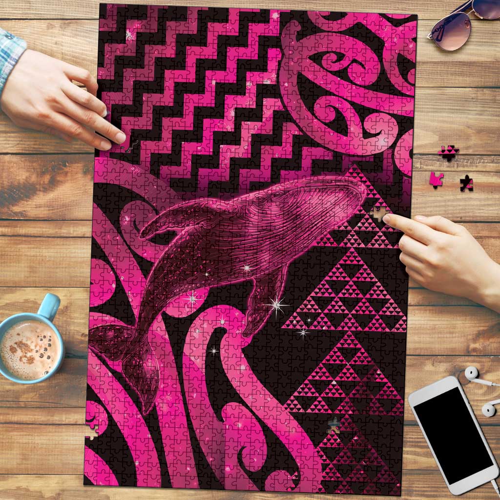 Humpback Whale Matariki New Zealand Puzzle NZ Maori Paikea Poutama Luxury Pink