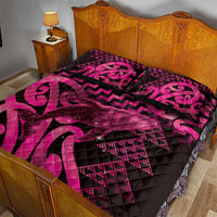 Humpback Whale Matariki New Zealand Quilt Bed Set NZ Maori Paikea Poutama Luxury Pink LT14 - Polynesian Pride
