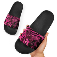 Humpback Whale Matariki New Zealand Slide Sandals NZ Maori Paikea Poutama Luxury Pink LT14 - Polynesian Pride