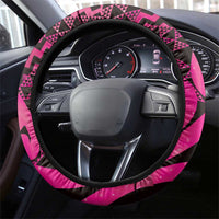 Humpback Whale Matariki New Zealand Steering Wheel Cover NZ Maori Paikea Poutama Luxury Pink LT14 - Polynesian Pride