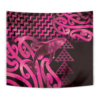 Humpback Whale Matariki New Zealand Tapestry NZ Maori Paikea Poutama Luxury Pink LT14 - Polynesian Pride