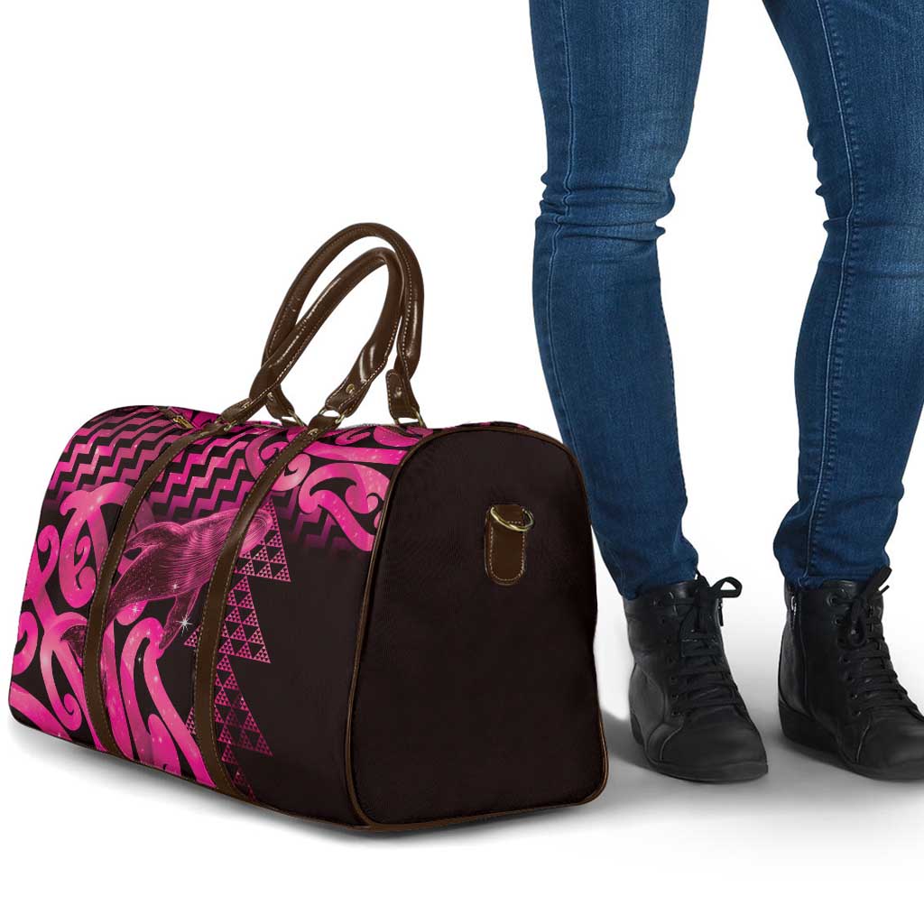 Humpback Whale Matariki New Zealand Travel Bag NZ Maori Paikea Poutama Luxury Pink LT14 - Polynesian Pride