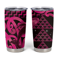 Humpback Whale Matariki New Zealand Tumbler Cup NZ Maori Paikea Poutama Luxury Pink LT14 Pink - Polynesian Pride