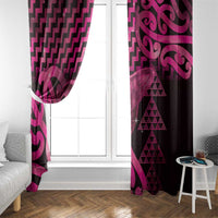 Humpback Whale Matariki New Zealand Window Curtain NZ Maori Paikea Poutama Luxury Pink LT14 - Polynesian Pride