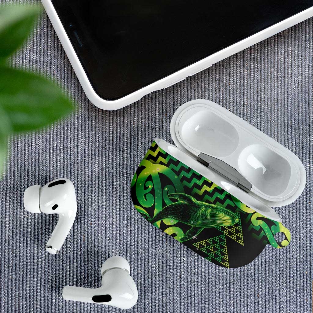 Humpback Whale Matariki New Zealand AirPods Case NZ Maori Paikea Poutama Luxury Green LT14 - Polynesian Pride