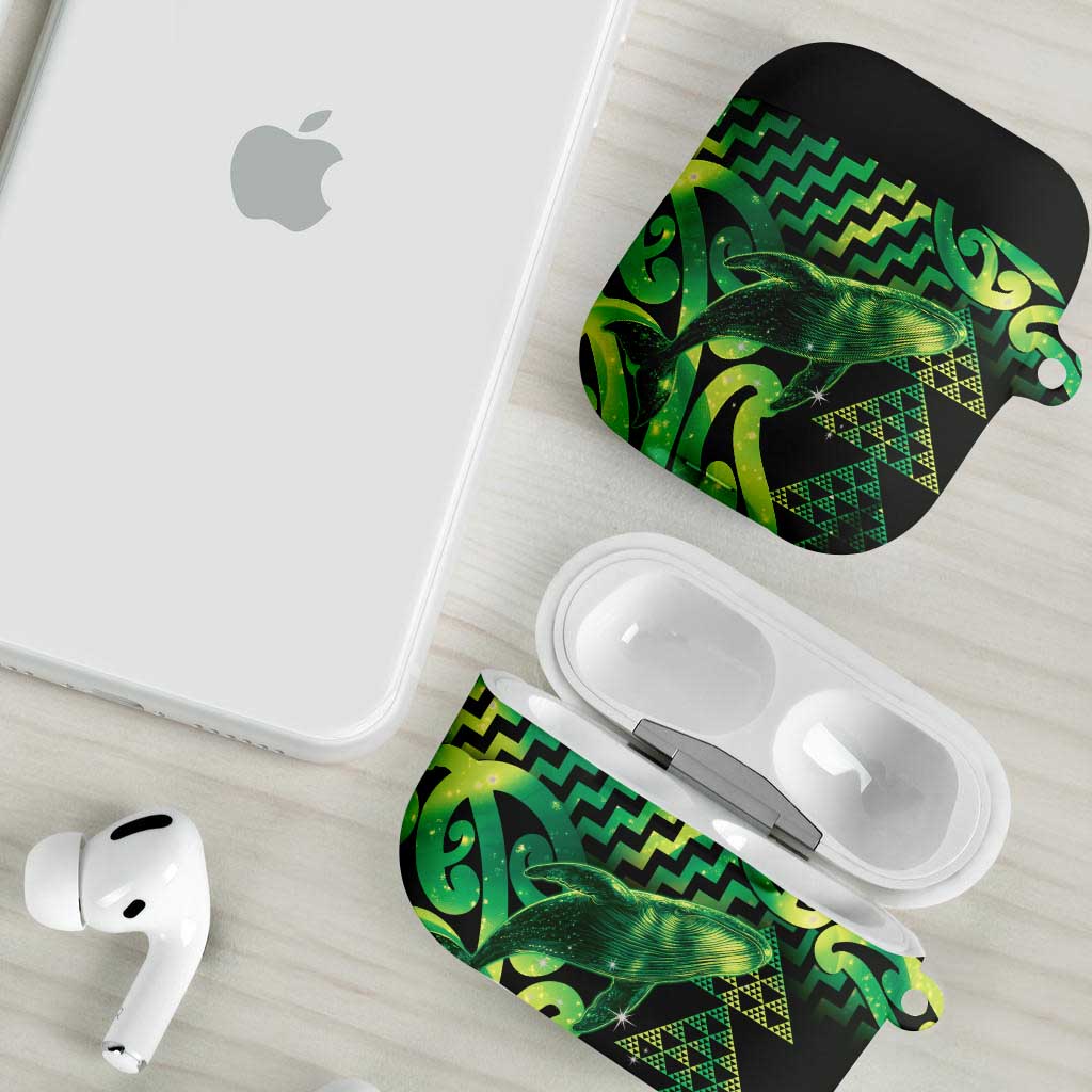 Humpback Whale Matariki New Zealand AirPods Case NZ Maori Paikea Poutama Luxury Green LT14 - Polynesian Pride
