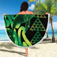 Humpback Whale Matariki New Zealand Beach Blanket NZ Maori Paikea Poutama Luxury Green LT14 - Polynesian Pride