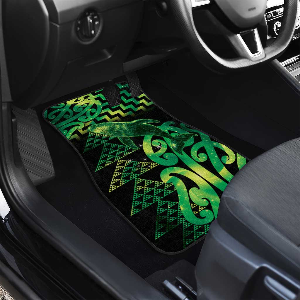 Humpback Whale Matariki New Zealand Car Mats NZ Maori Paikea Poutama Luxury Green LT14 - Polynesian Pride