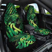 Humpback Whale Matariki New Zealand Car Seat Cover NZ Maori Paikea Poutama Luxury Green LT14 One Size Green - Polynesian Pride