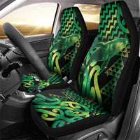 Humpback Whale Matariki New Zealand Car Seat Cover NZ Maori Paikea Poutama Luxury Green LT14 - Polynesian Pride