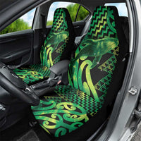 Humpback Whale Matariki New Zealand Car Seat Cover NZ Maori Paikea Poutama Luxury Green LT14 - Polynesian Pride