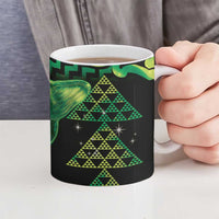 Humpback Whale Matariki New Zealand Ceramic Mug NZ Maori Paikea Poutama Luxury Green