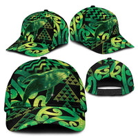 Humpback Whale Matariki New Zealand Classic Cap NZ Maori Paikea Poutama Luxury Green
